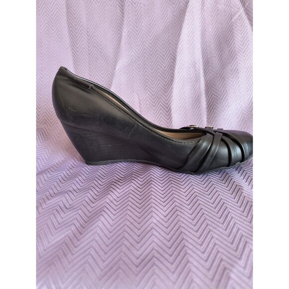 Jessica Simpson Wedge Heels Women's 8.5M Black Quincie - Picture 5 of 11